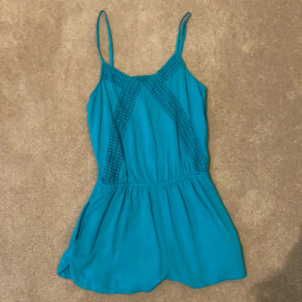 American Eagle teal romper, size XS
